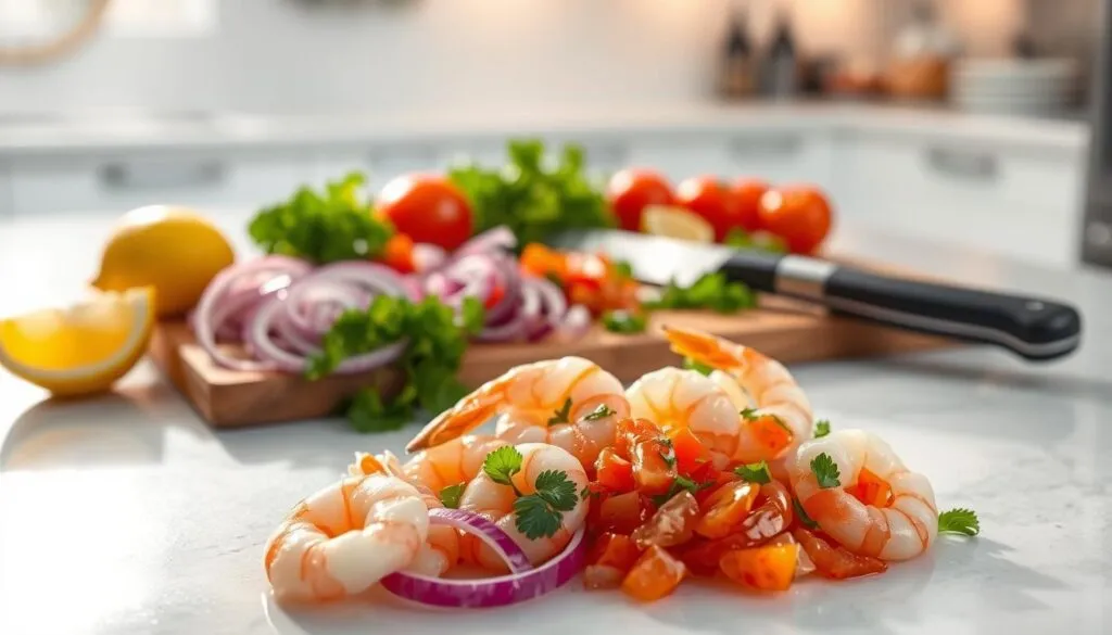 Shrimp Ceviche Preparation