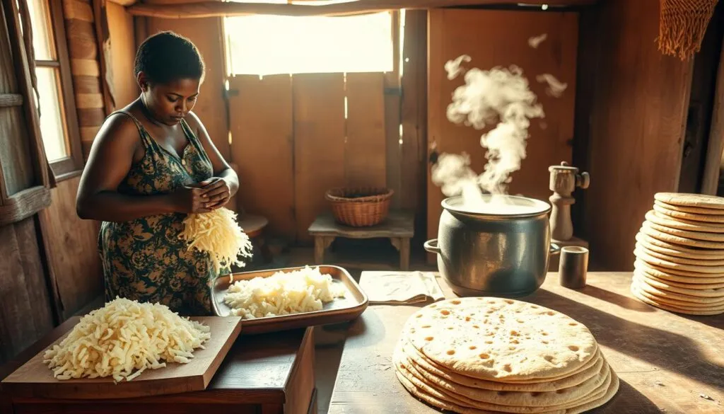Traditional Jamaican Bammy Preparation Traditional Jamaican Bammy Preparation